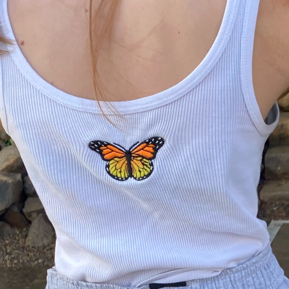 Brandy Melville butterfly tank top